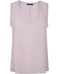 Seventy - Mixed Silk Sand Wash Top - Lyst