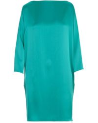 Gianluca Capannolo - Nathalie Satin Boat Neck L/S Dress - Lyst
