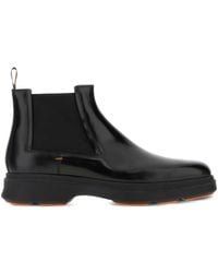 Santoni - Elastic-Panel Leather Boots - Lyst