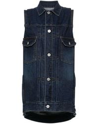 Sacai - Sleeveless Denim Gilet - Lyst