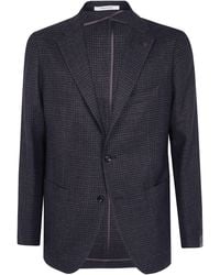 Tagliatore - Singlebreasted Jacket With A Micro Check Pattern - Lyst