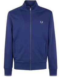 Fred Perry - Zip Through Sweatshirt - Lyst