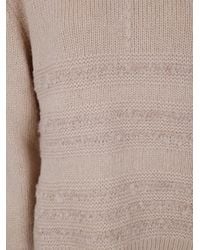 Fabiana Filippi - Crew Neck Sweater With Boucle' Stripe Detail - Lyst