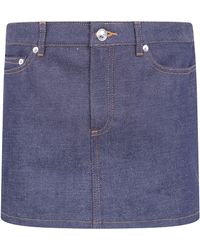 A.P.C. - A. P.C. Skirt Denim "Mini" - Lyst