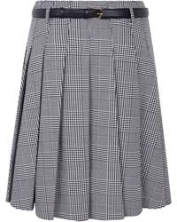 Self-Portrait - Prince Of Wales Check Pleated Midi Skirt - Lyst