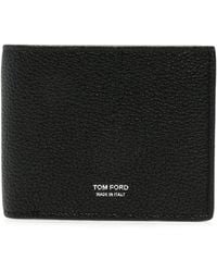 Tom Ford - Soft Grain Leather T Line Classic Bifold Wallet W Coin Slot - Lyst