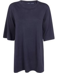 Seventy - Viscose Round Neck T-Shirt - Lyst