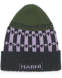 Marni - Hat Knit Wool "Clzc0187Q0.Ufh101" - Lyst