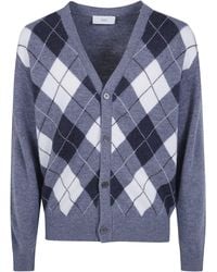 DUNST - Cardigan V-Neck Argyle - Lyst