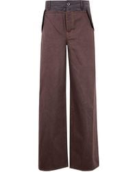 Sacai - Wide Leg Denim Pants - Lyst