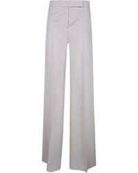 Max Mara - "Badesse" Linen High Waisted Long Trousers - Lyst