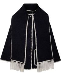 TOTEME - Wool Blend "Embroidered" Scarf Jacket - Lyst