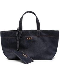 A.P.C. - A. P.C. Shoulder Bag Small "Le Drummer Toile" - Lyst
