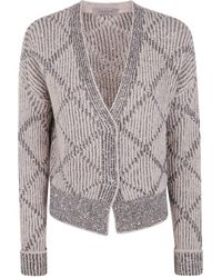 D.exterior - D. Exterior Sequins Rhombus Short Cardigan - Lyst