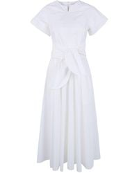 Patou - Short Sleeves Midi Knot Dress - Lyst