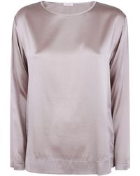 Rossopuro - Sweater Long Sleeved "Silk Blouse" - Lyst