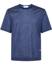 Ami Paris - De Coeur Striped T-Shirt - Lyst