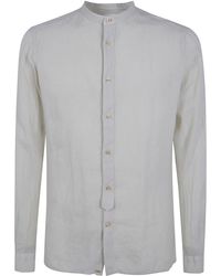 Tintoria Mattei 954 - Linen Shirt With A Mandarin Collar - Lyst