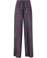 Dries Van Noten - Puvis Long 212 Print Silk Habotai Trousers - Lyst
