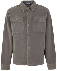 Fred Perry - Fp Fleece Overshirt Clothing - Lyst