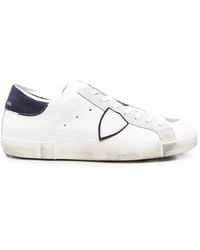 Philippe Model - Distressed Leather Sneakers - Lyst