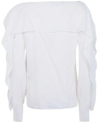 Lanvin - Long Sleeves Top With Ruffles - Lyst