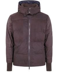 Giorgio Brato - Nabuck Leather Padded Jacket - Lyst