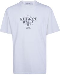 Golden Goose - T-Shirt Regular Gauze Cotton Jersey "Journey M's" - Lyst
