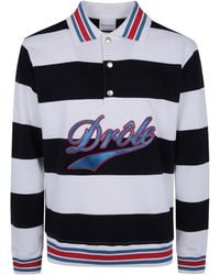 Drole de Monsieur - Polo Embroidered Stripes "Drôle" - Lyst