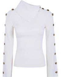 Elisabetta Franchi - Tricot Round Neck Sweater - Lyst