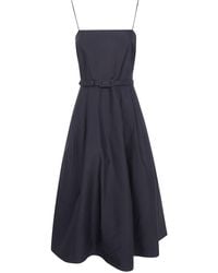 Ralph Lauren - Belted Midi Dress - Lyst
