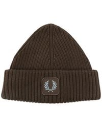 Fred Perry - Cotton Ribbed Beanie - Lyst