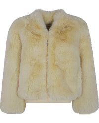 Frankie Shop - Jacket Faux Fur Collarless "Senna" - Lyst