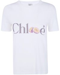 Chloé - Classic Printed T-Shirt - Lyst