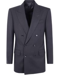 Tom Ford - Double-Breasted Wool Twill Jacket - Lyst
