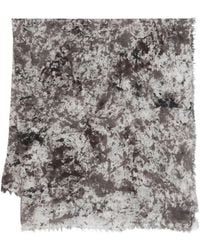 Avant Toi - "Zola" Camouflage Effect Modal Linen Silk Scarf 130X135 - Lyst