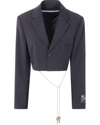 Alexander Wang - Blazer Cropped Con Catena - Lyst