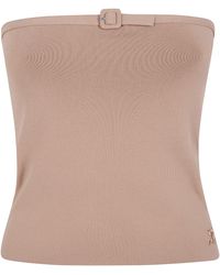 Courreges - Buckle Knit Bustier Top - Lyst