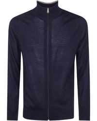 Paul Smith - Wool Zipped Cardigan - Lyst