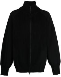 Y-3 - Zip-fastening Knitted Sweatshirt - Lyst