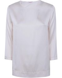 Rossopuro - 3/4 Sleeve Silk Blouse - Lyst