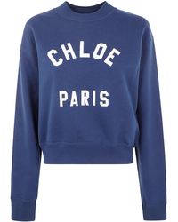 Chloé - Logo Cotton Sweatshirt - Lyst