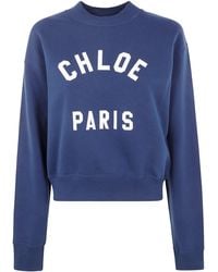 Chloé - Logo Cotton Sweatshirt - Lyst