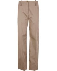 Patou - Large Belt Straight Trousers - Lyst