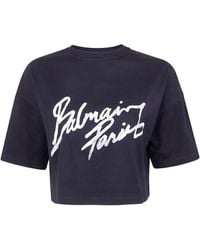 Balmain - Logo Cotton T-Shirt - Lyst