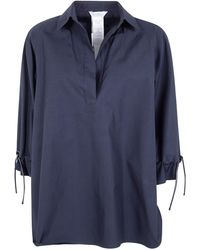 Max Mara - "Adorini" Cotton Popeline Oversized Shirt - Lyst