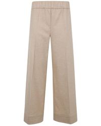D.exterior - D. Exterior Soft Flanel Wide Leg Short Trousers - Lyst