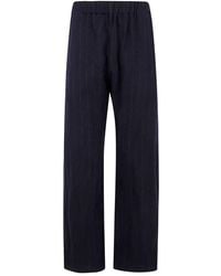 A PUNTO B - Elastic Waist With Pockets Curved Legs Trousers - Lyst