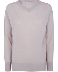 Rossopuro - Sweater V-Neck Long Sleeved V Neck Over Sweater - Lyst