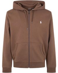 Polo Ralph Lauren - Hooded Full Zip Long Sleeves Sweatshirt - Lyst
